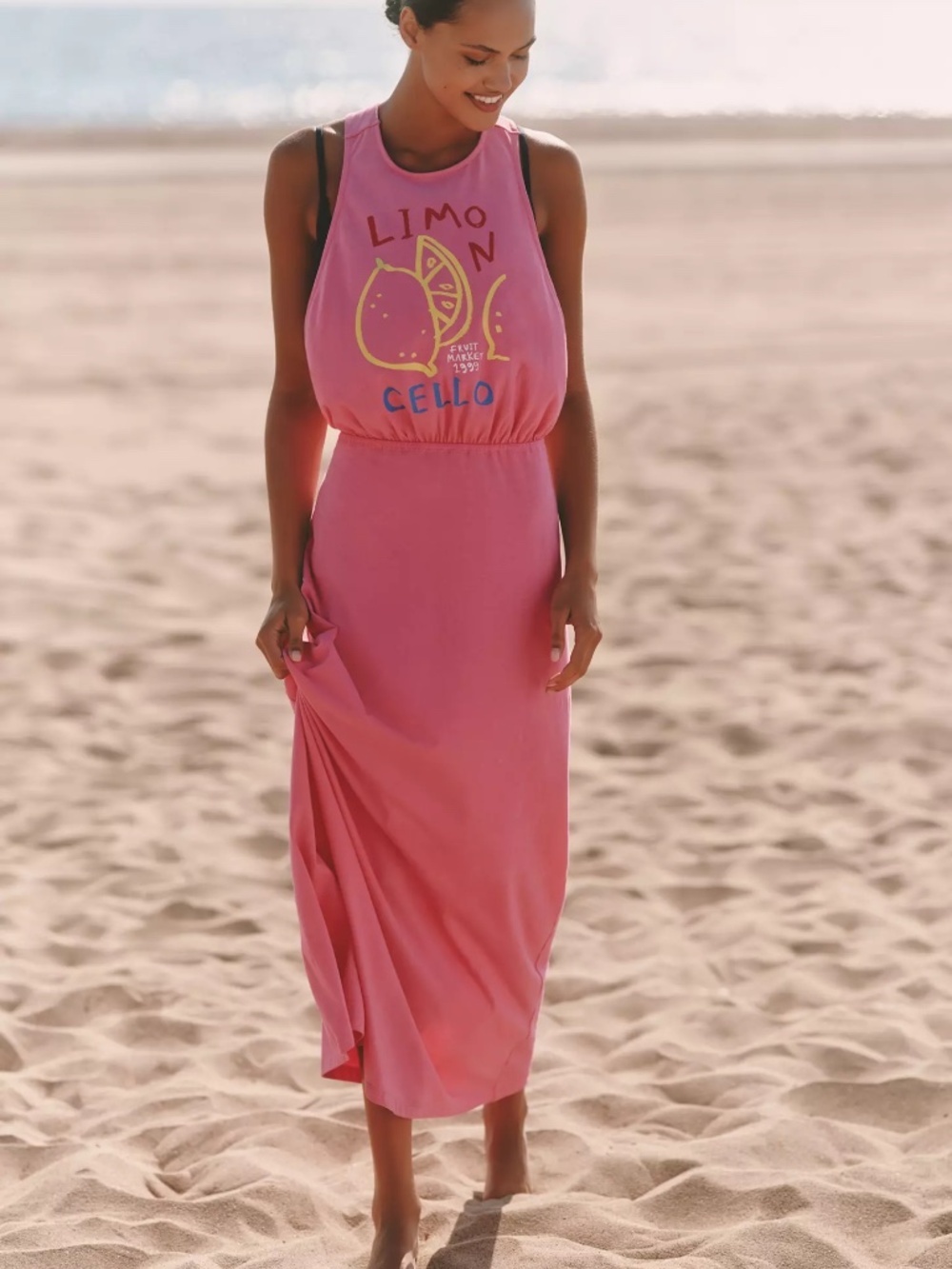 Anthropologie Jordan Nickson x Celandine Twist-Back T-Shirt Maxi Dress nwt